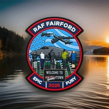 Listing image for B-1 B-52 Op Epic Fury RAF Fairford PVC Patch USAF USA Iran Air Force Squadron UK