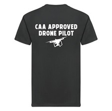Listing image for Drone Pilot CAA Approved Drone Quadcopter Flying Pilot T-Shirt