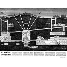 Listing image for WAR DRAWING COLD MISSILE BASE NUCLEAR COUNTER ATTACK STRIKE USA POSTER