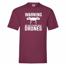 Listing image for Warning May Start Talking About Drones T Shirt Small-2XL